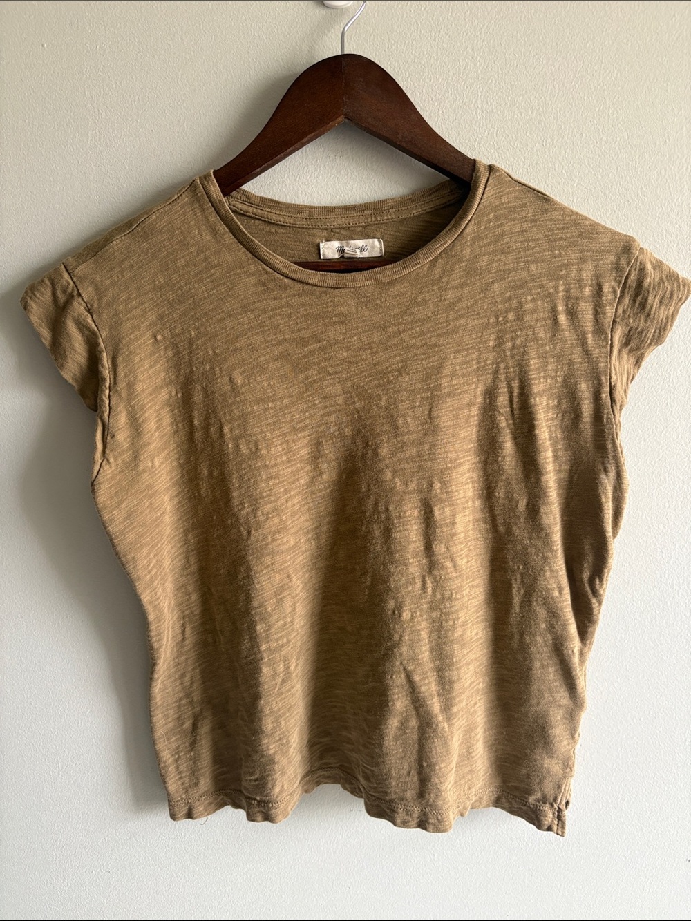 Madewell Short Sleeve Crew Tee in Olive Brown